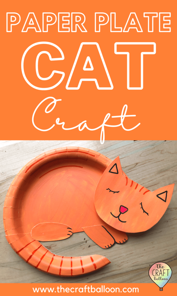 Paper plate cat craft