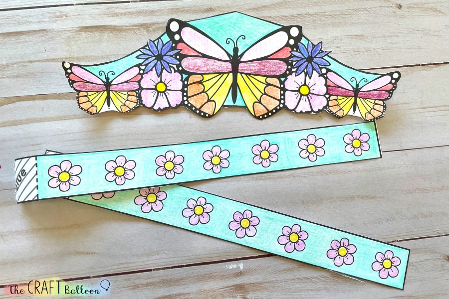 CUT OUT BUTTERFLY PAPER CROWN