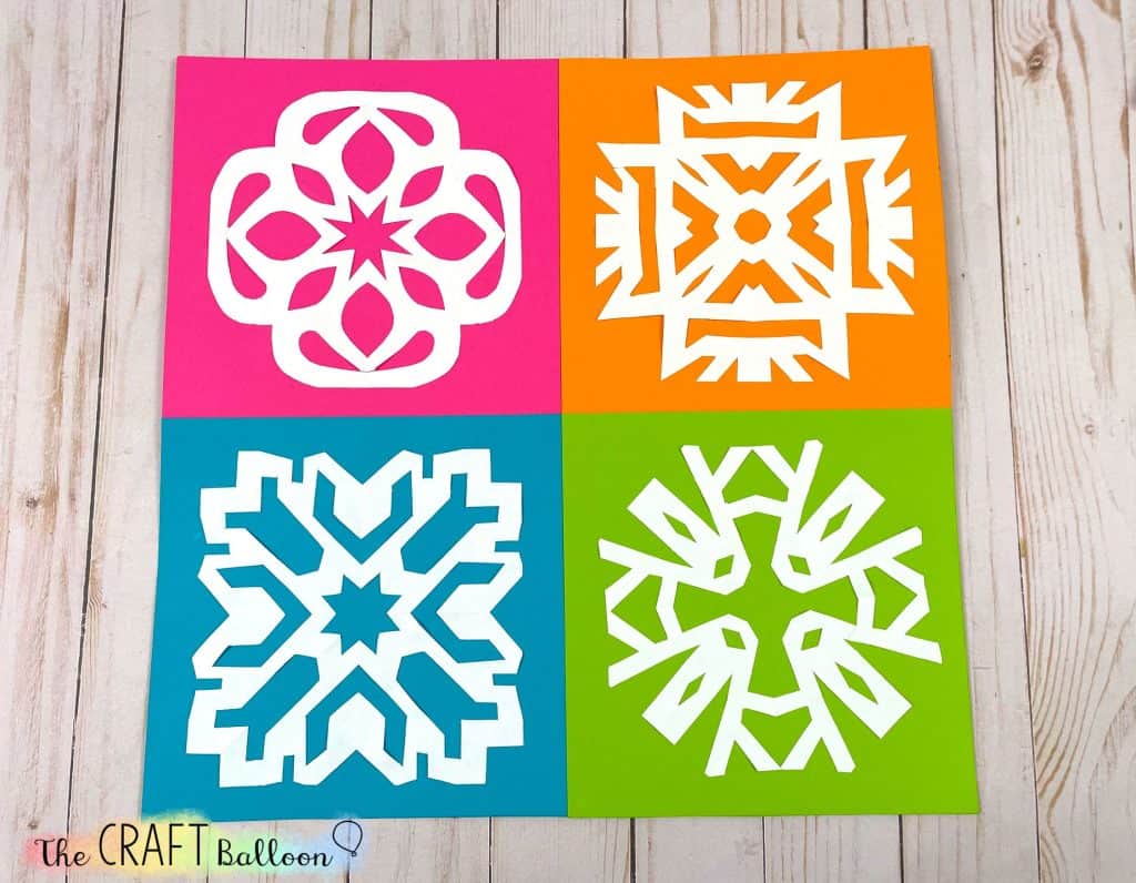 Finished paper snowflake art