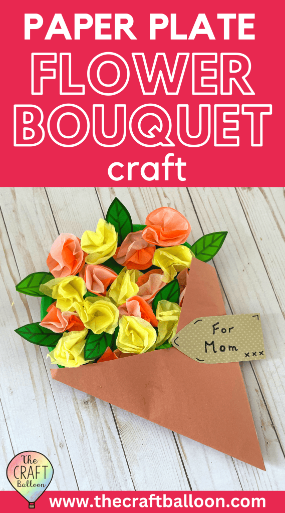 paper plate flower bouquet kids craft