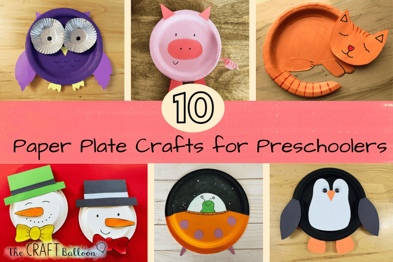Paper Plate Crafts for Preschoolers featuring owl, pig, cat, snowman, alien and penguin